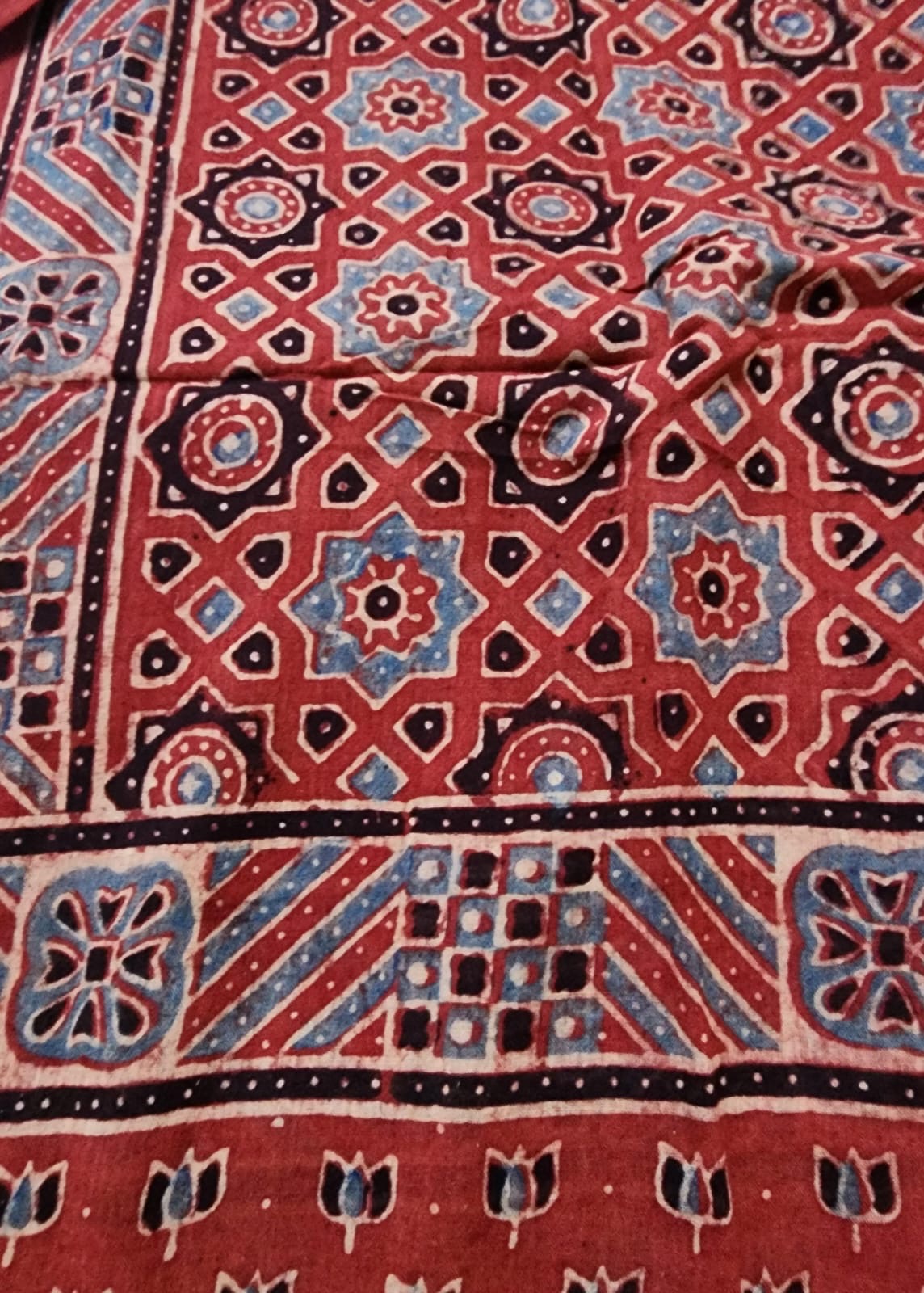 Ajrakh mul cotton dupatta