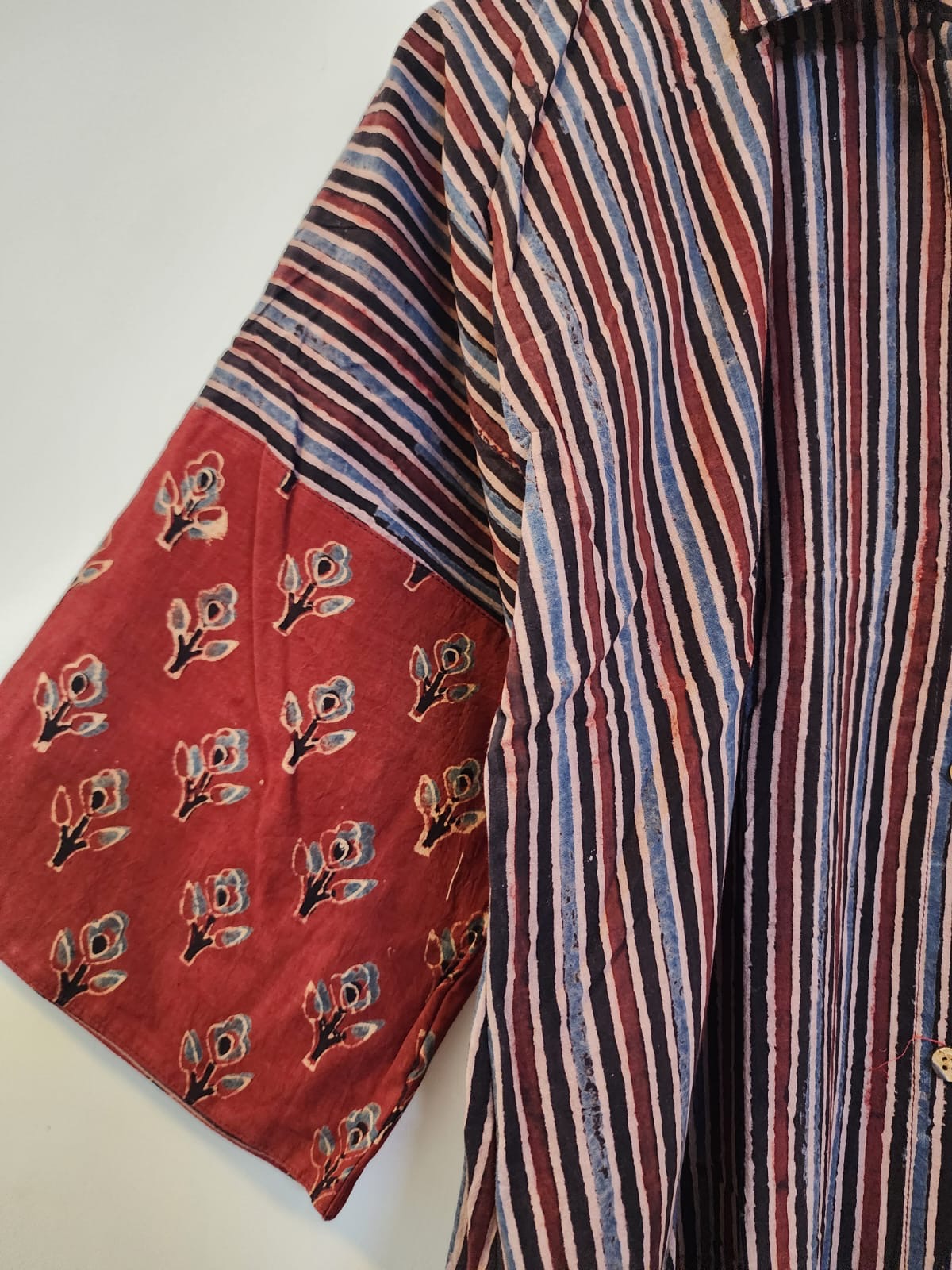 Ajrakh cotton shirt dress