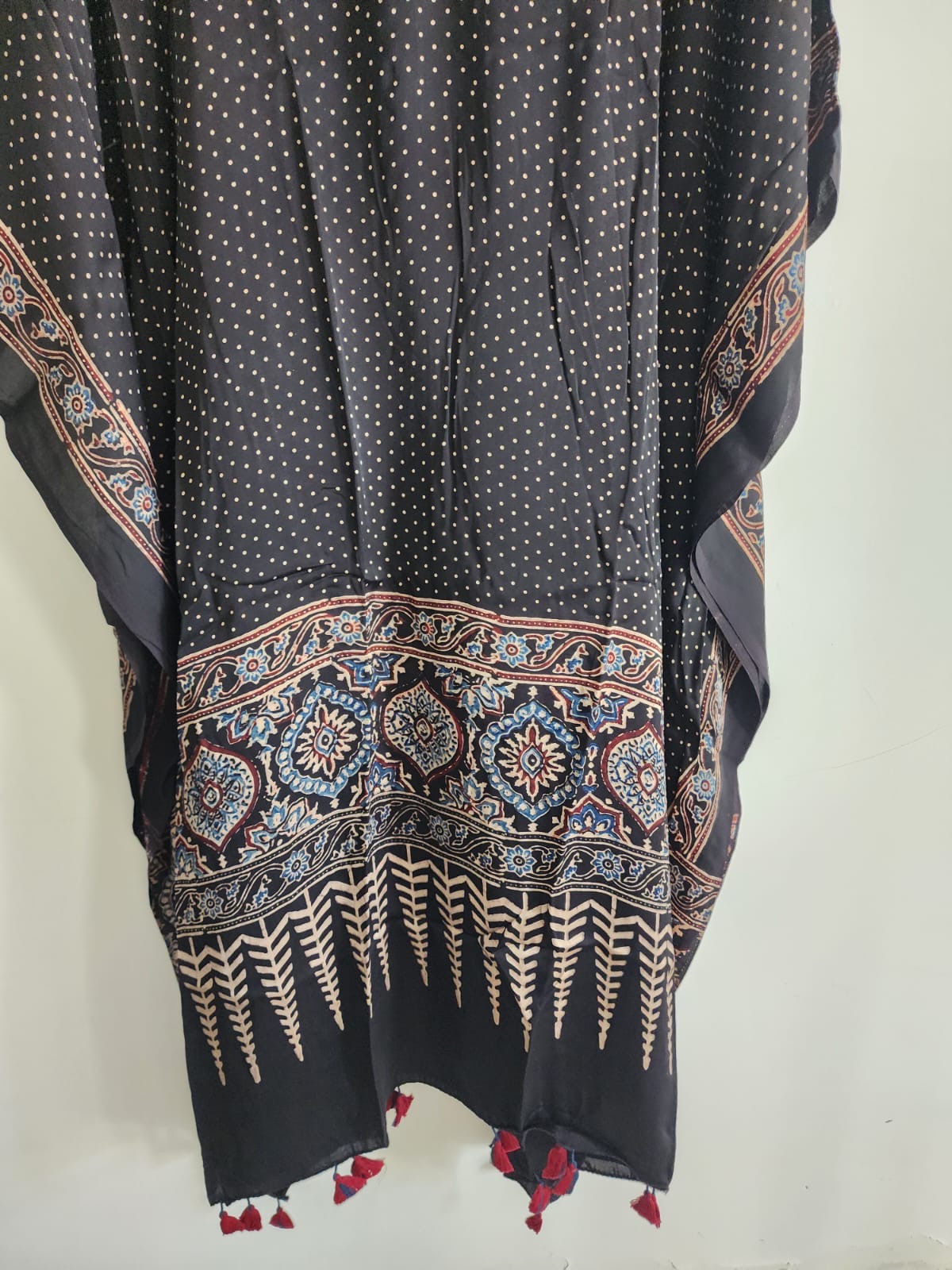 Ajrakh Kaftan in modal silk