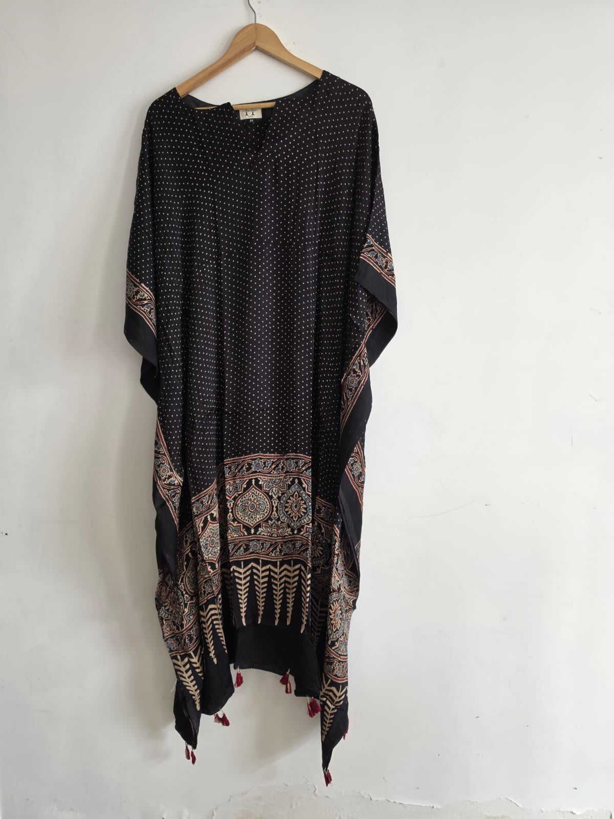 Ajrakh Kaftan in modal silk