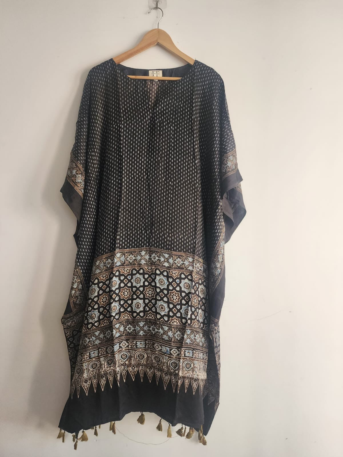 Ajrakh Kaftan in modal silk