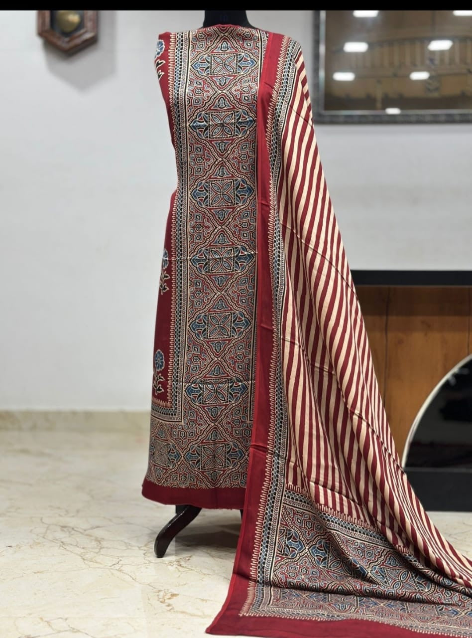 Ajrakh Modal suit set