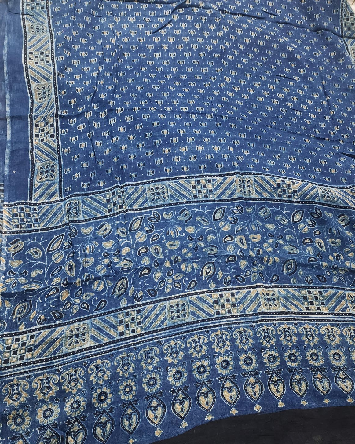 Ajrakh mul cotton dupatta