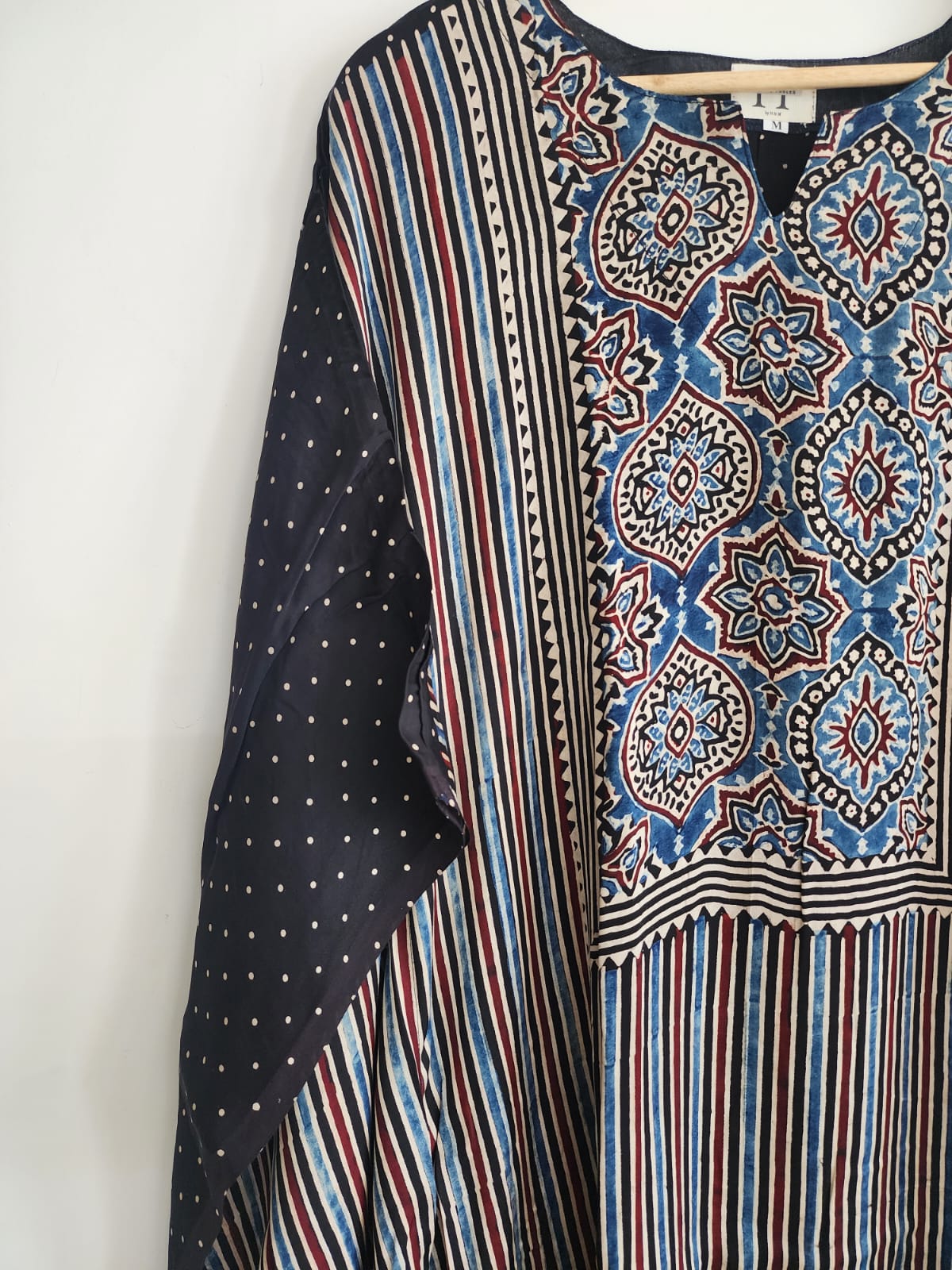 Ajrakh Kaftan in modal silk