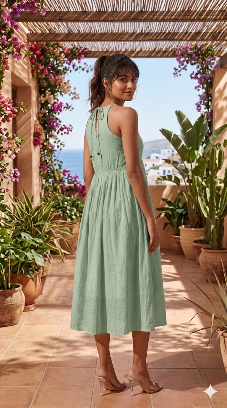 Mul Cotton dress (Green)