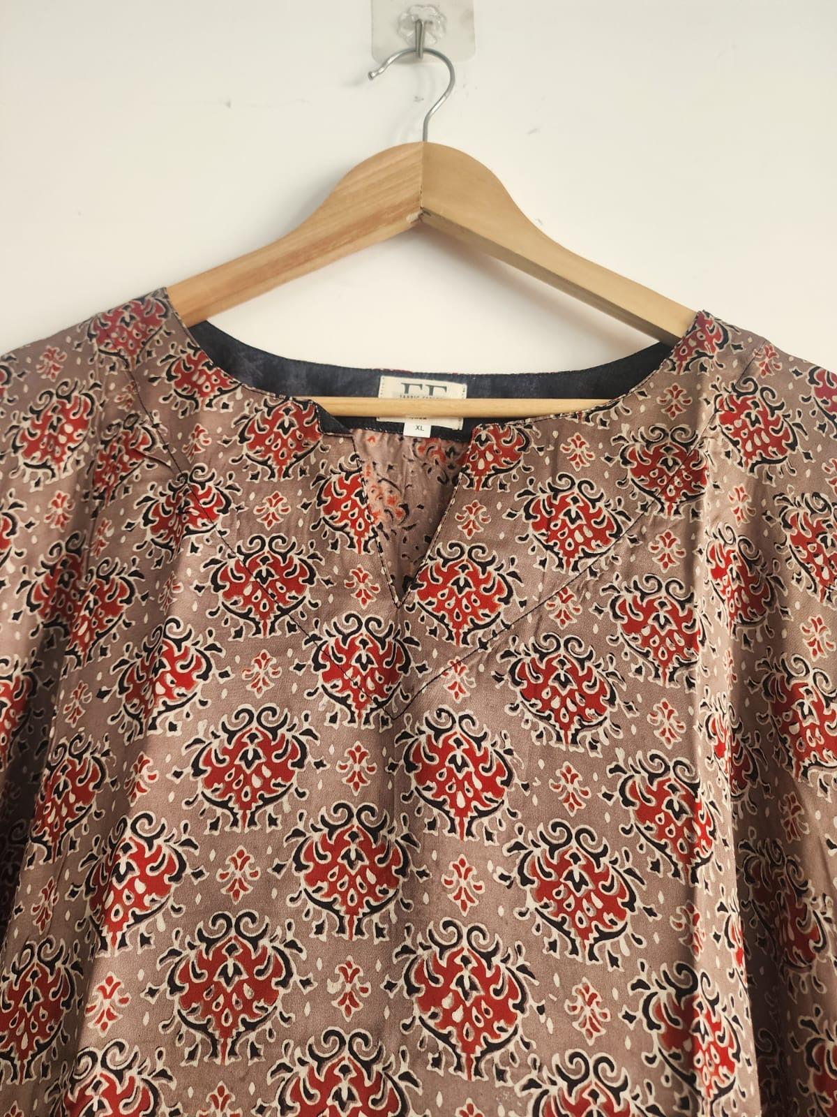 Ajrakh Kaftan in modal silk