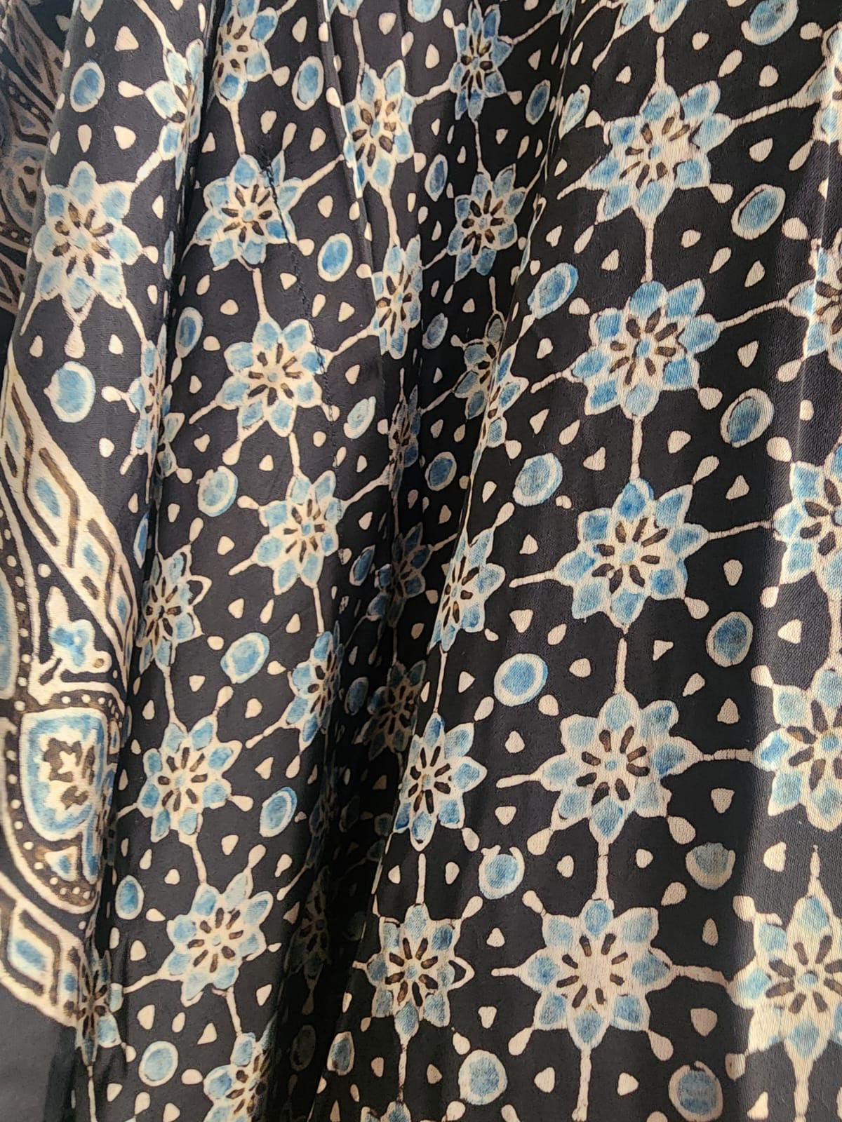 Ajrakh Kaftan in modal silk