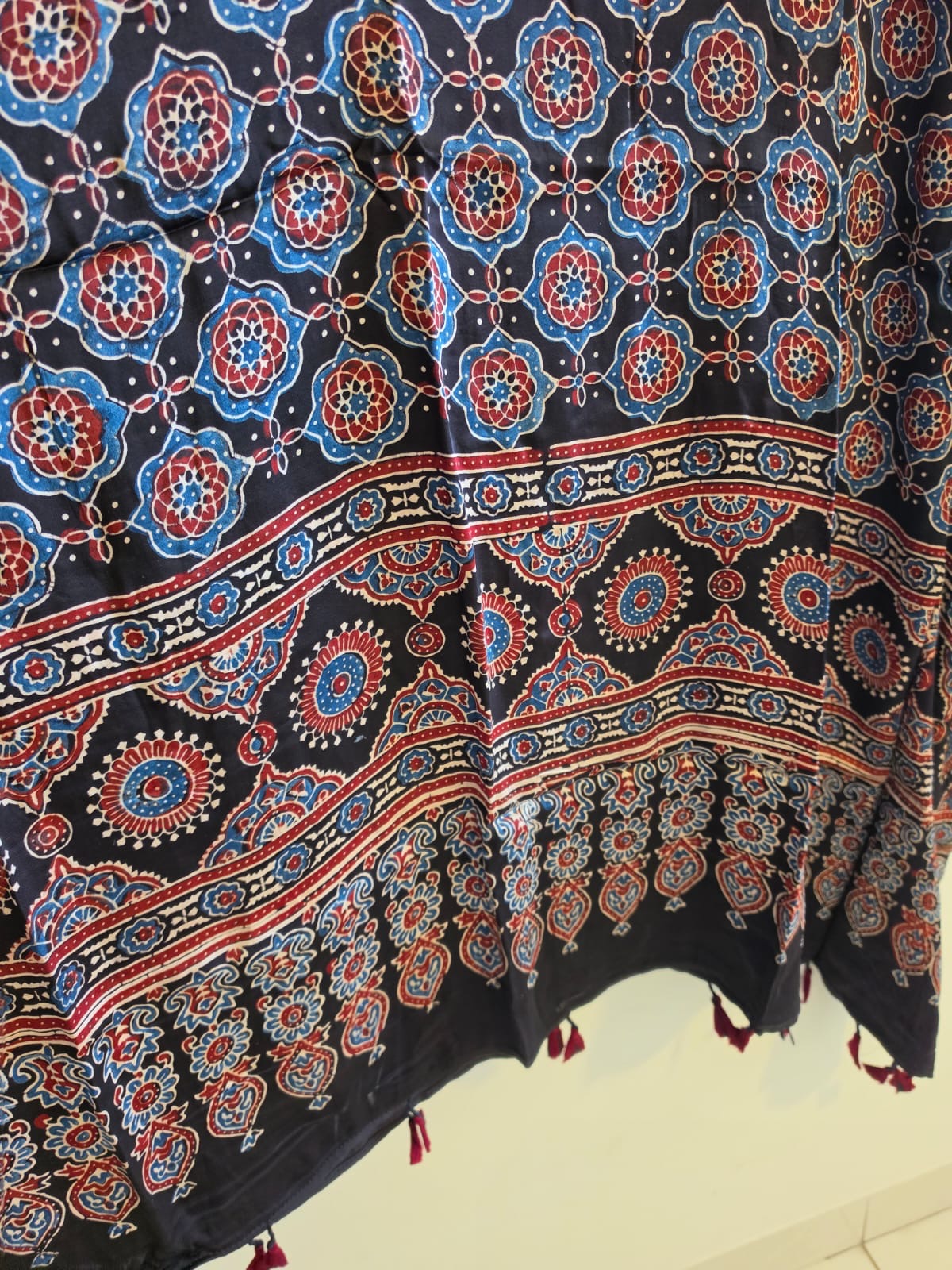 Ajrakh Kaftan in modal silk