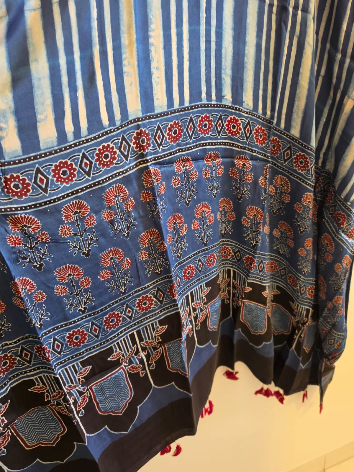 Ajrakh Kaftan in modal silk