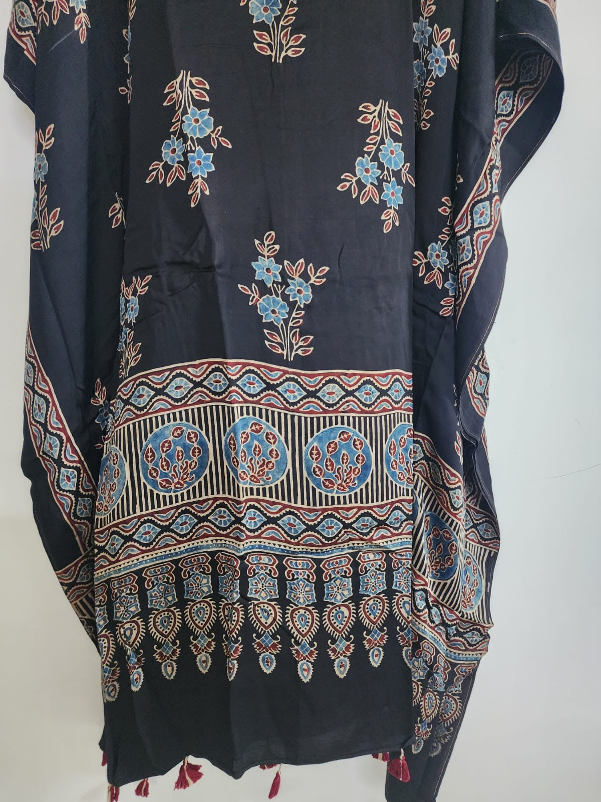Ajrakh Kaftan in modal silk
