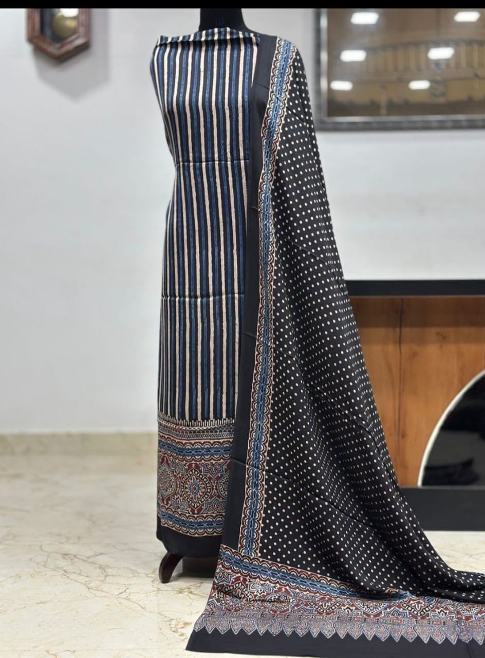 Ajrakh Modal suit set