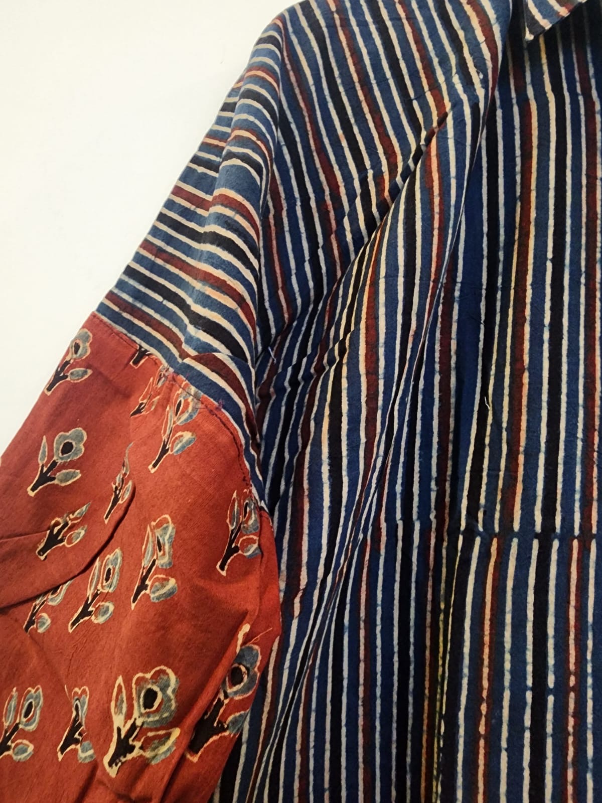 Ajrakh cotton shirt dress