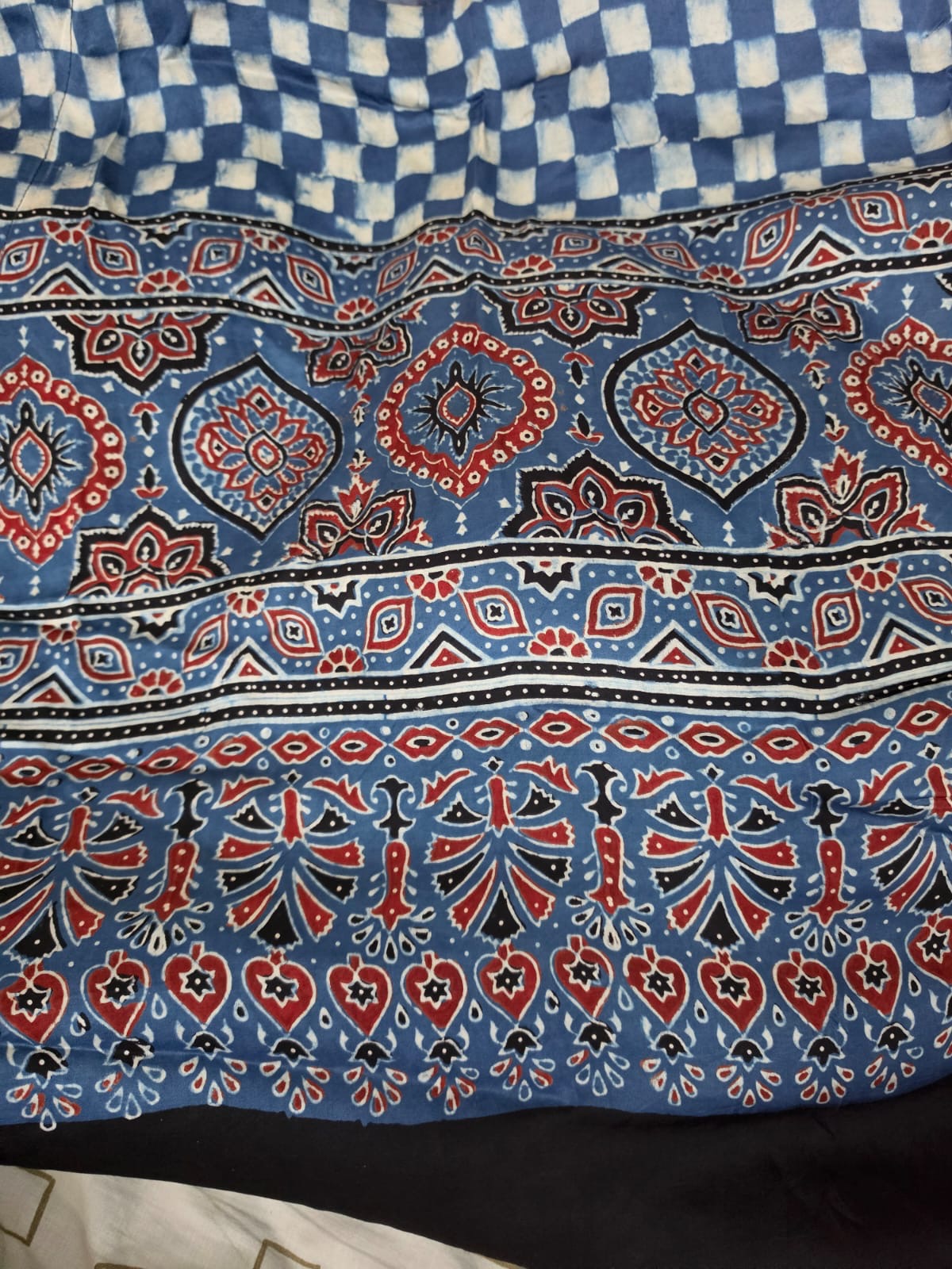 Ajrakh Kaftan in modal silk