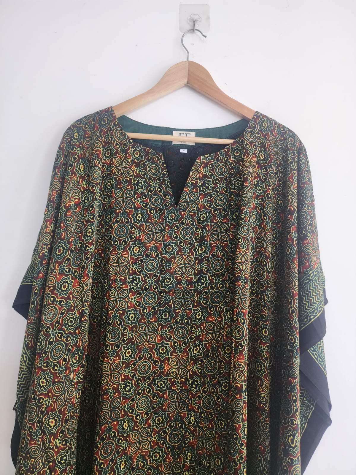 Ajrakh Kaftan in modal silk