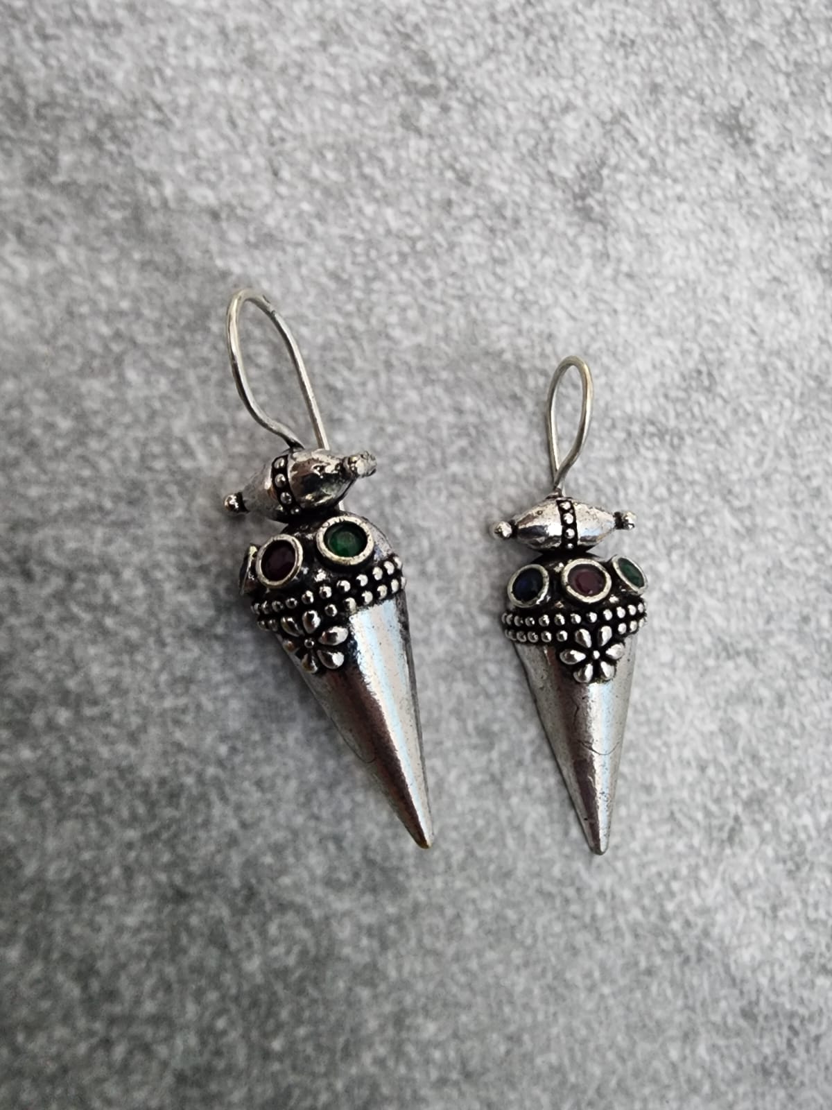 Earrings(Blue, red & green)