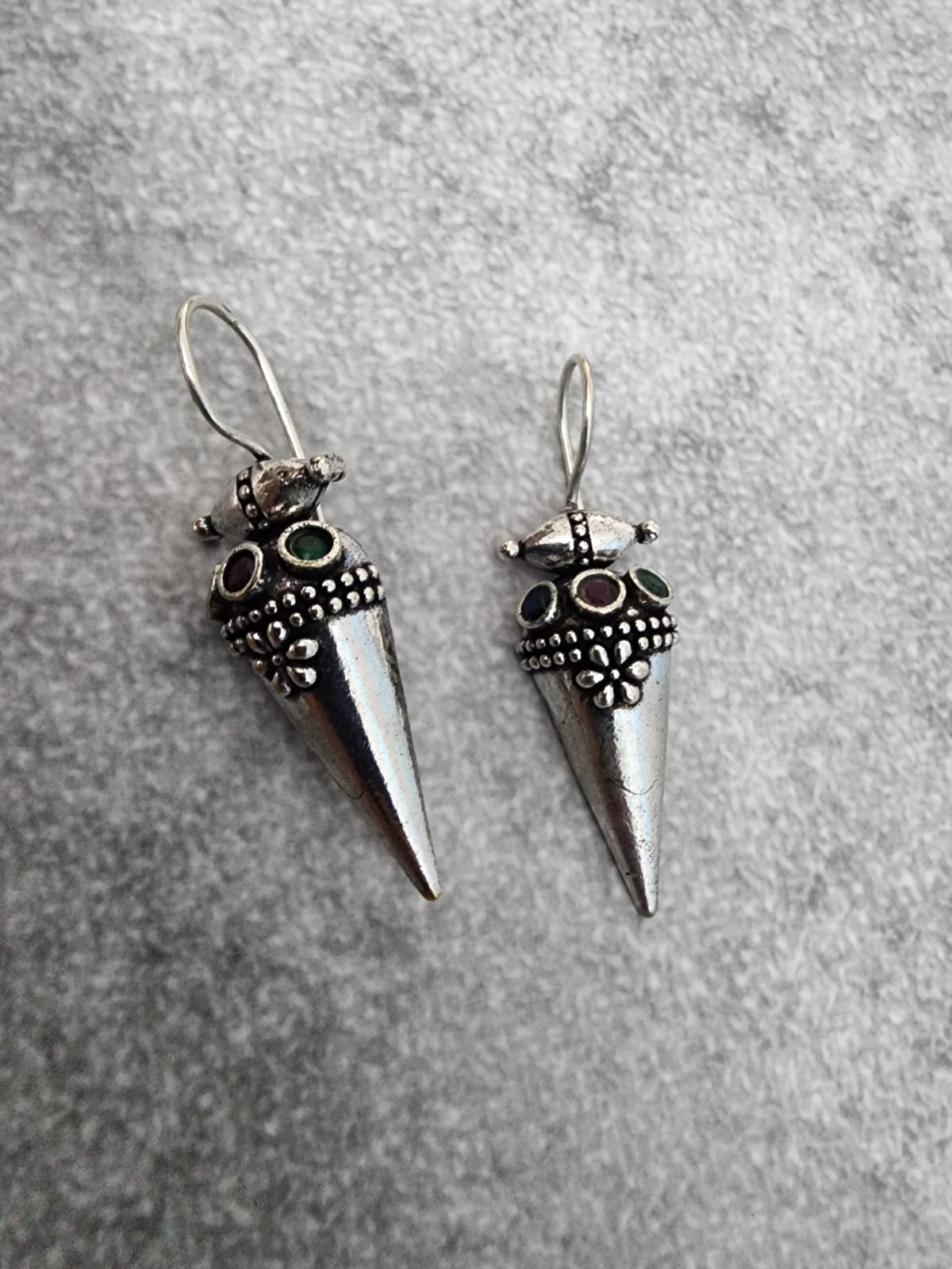 Earrings(Blue, red & green)