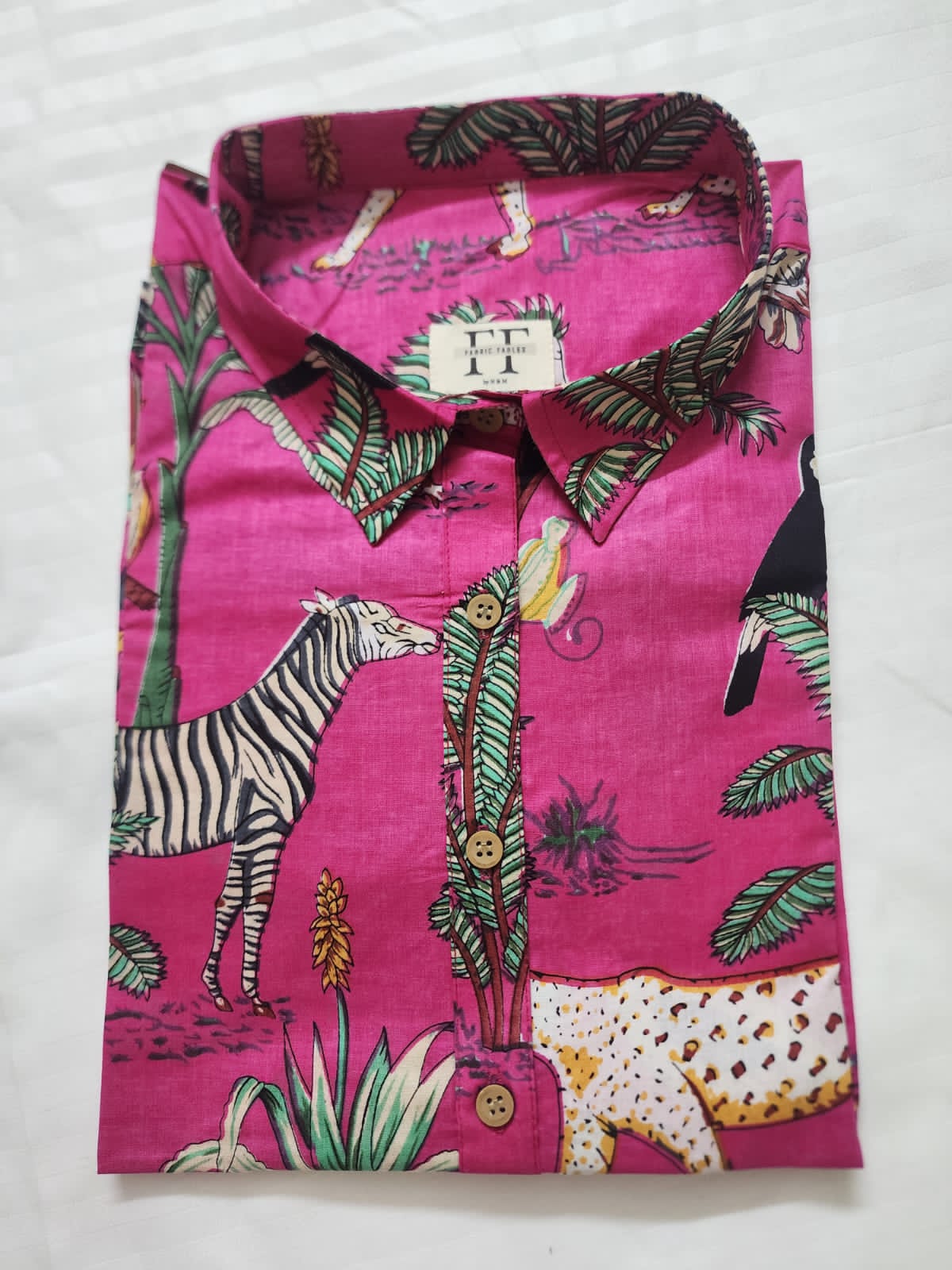 Ladies Shirt (Pink) - Jungle print collection