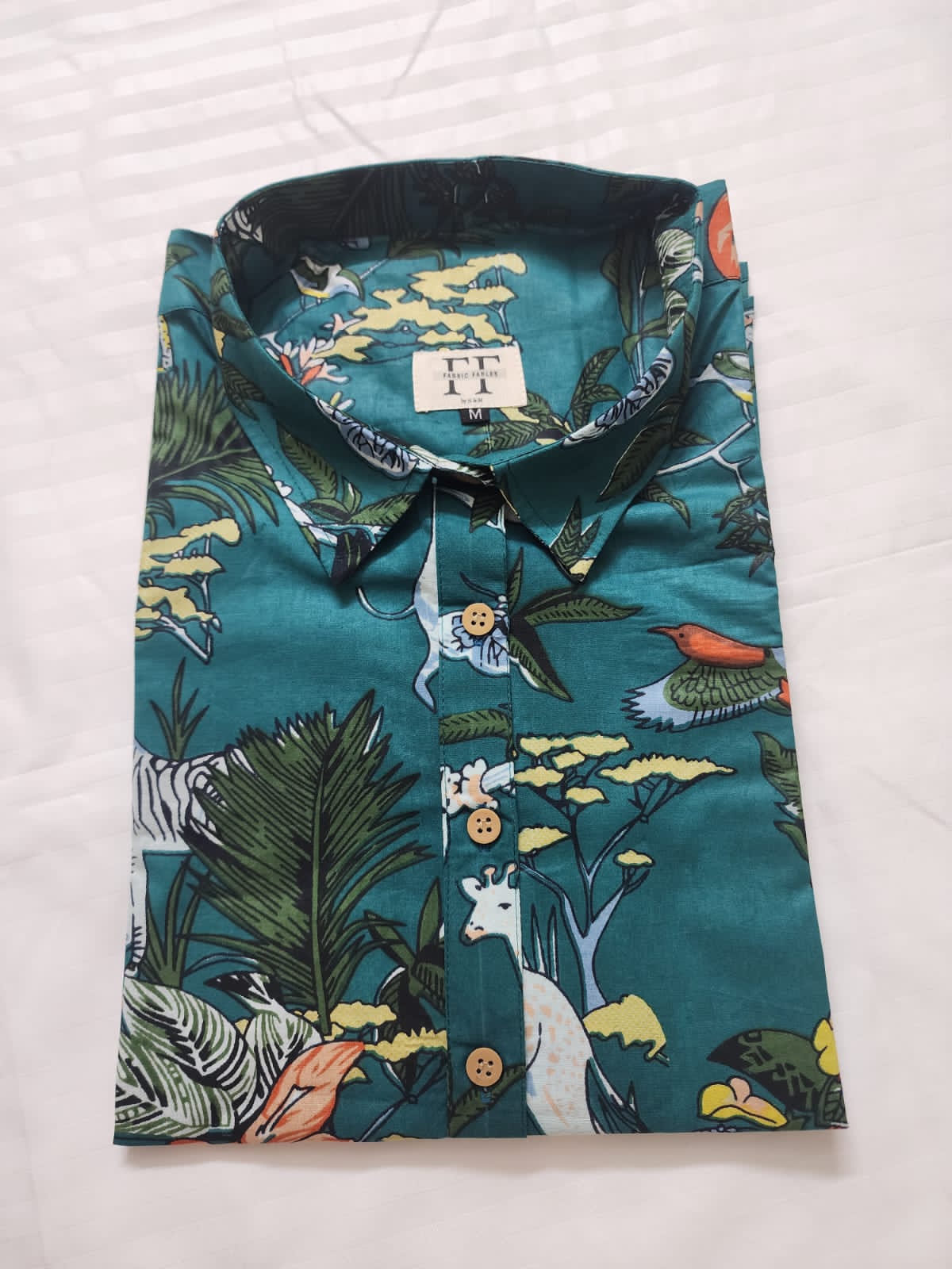 Ladies Shirt (Green) - Jungle print collection