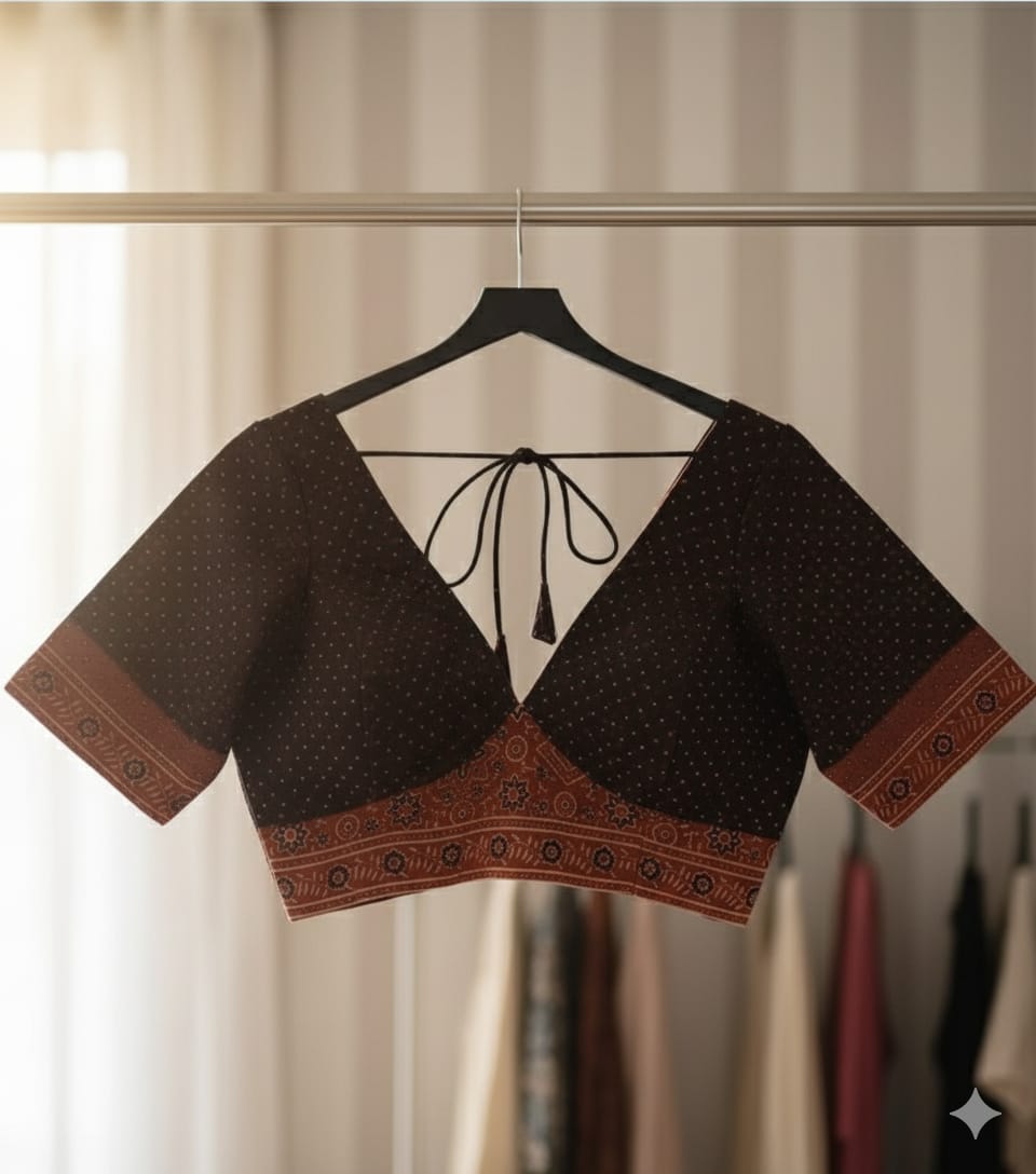 Ajrakh blouse (Black)