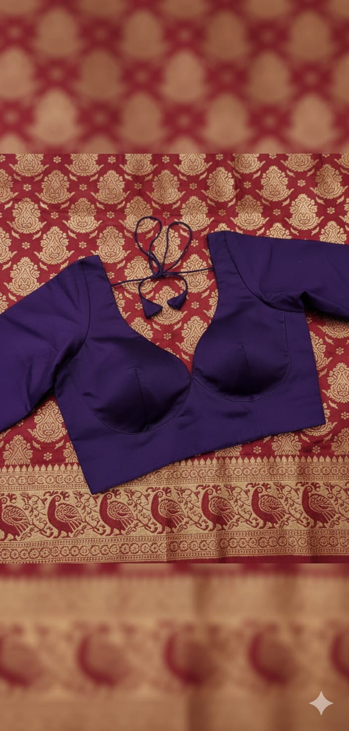 Plain blouse (Violet)