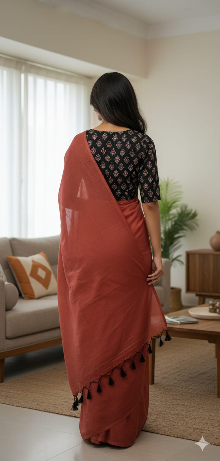 Ajrakh blouse (black)
