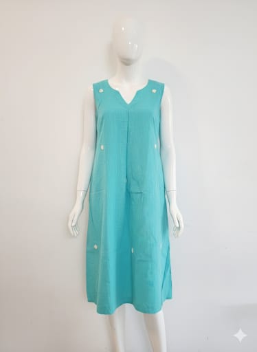 Cotton dress (Aqua Blue)