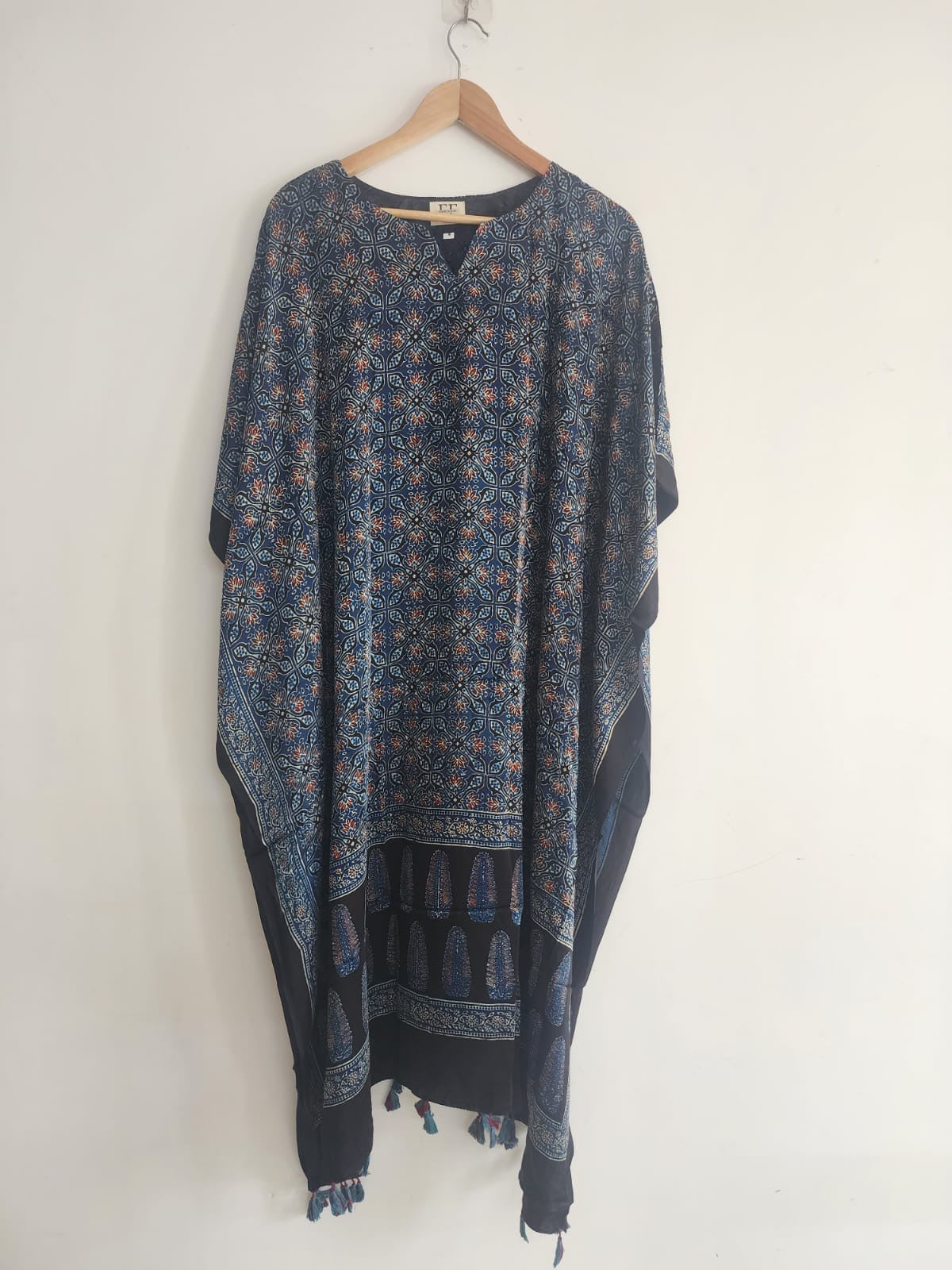 Ajrakh Kaftan in modal silk