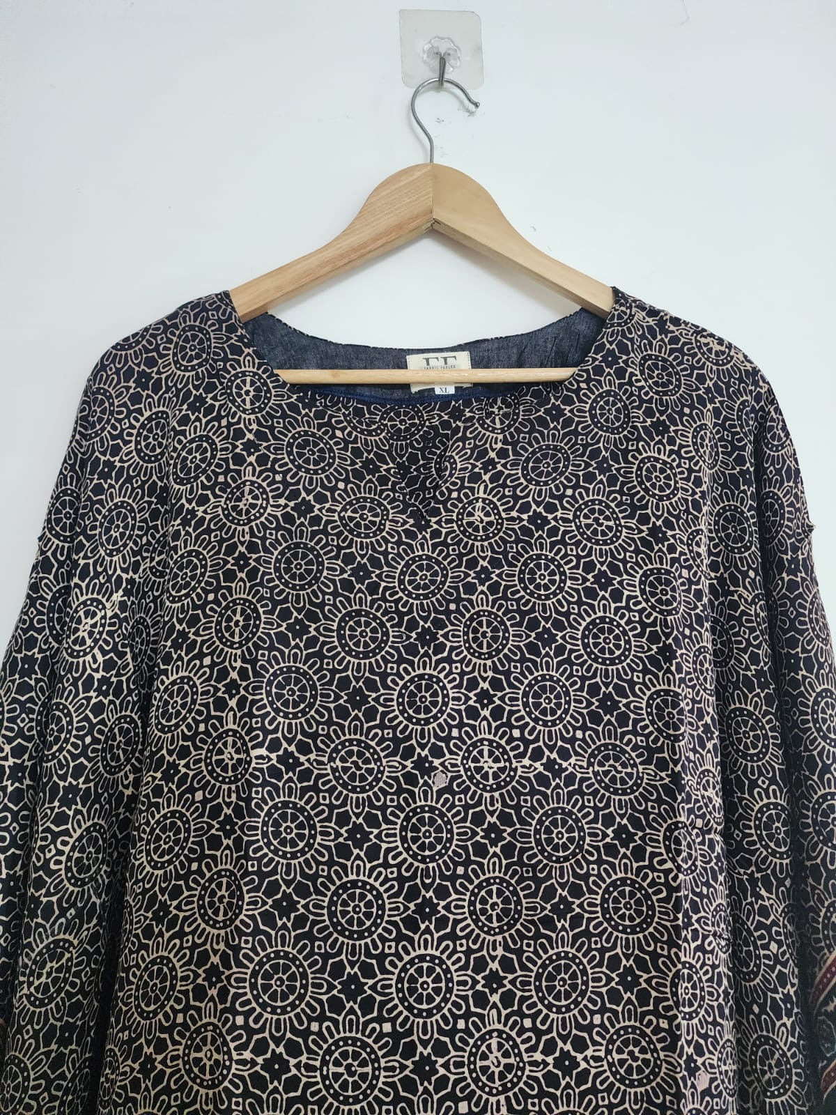 Ajrakh Kaftan in modal silk