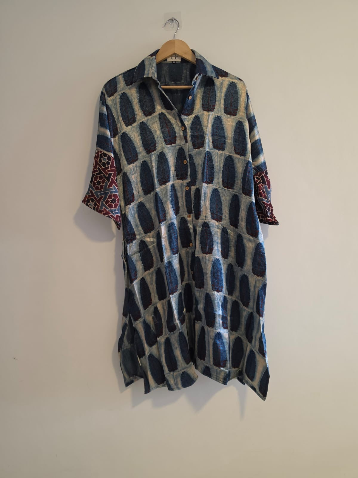 Ajrakh shirt dress (Short)
