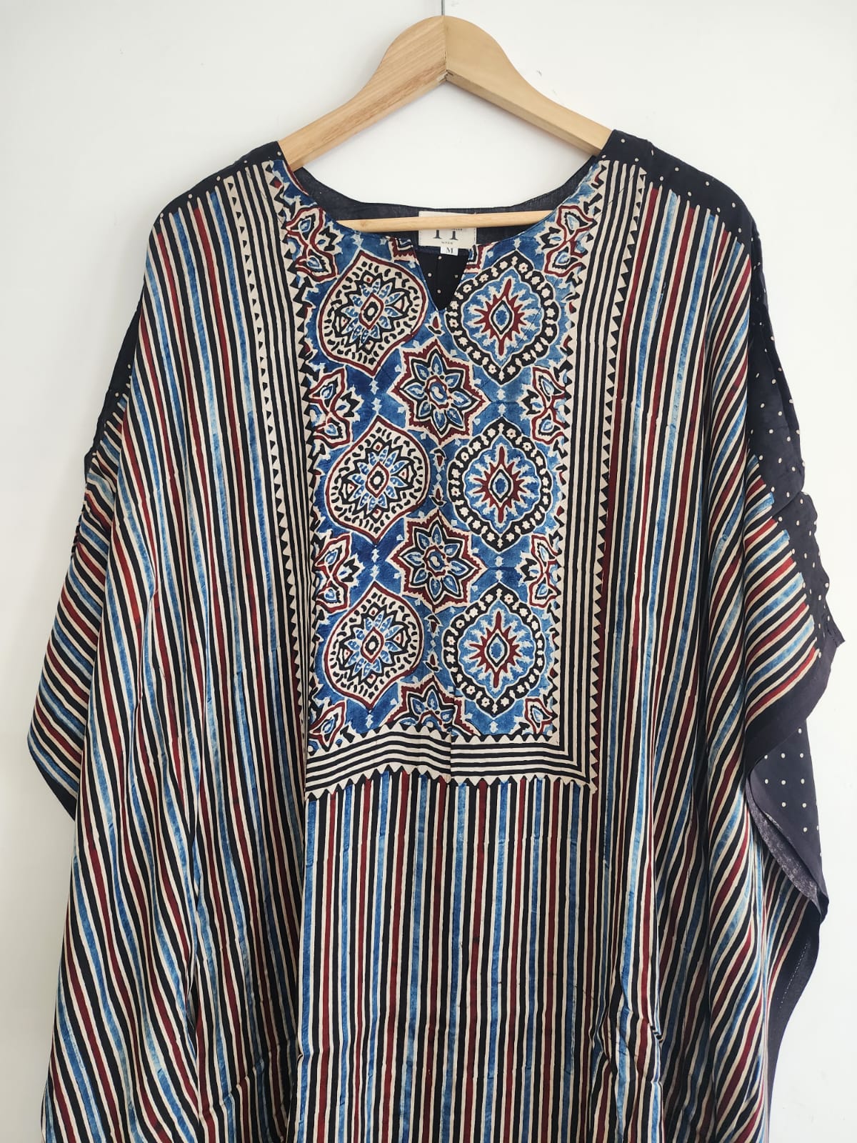 Ajrakh Kaftan in modal silk