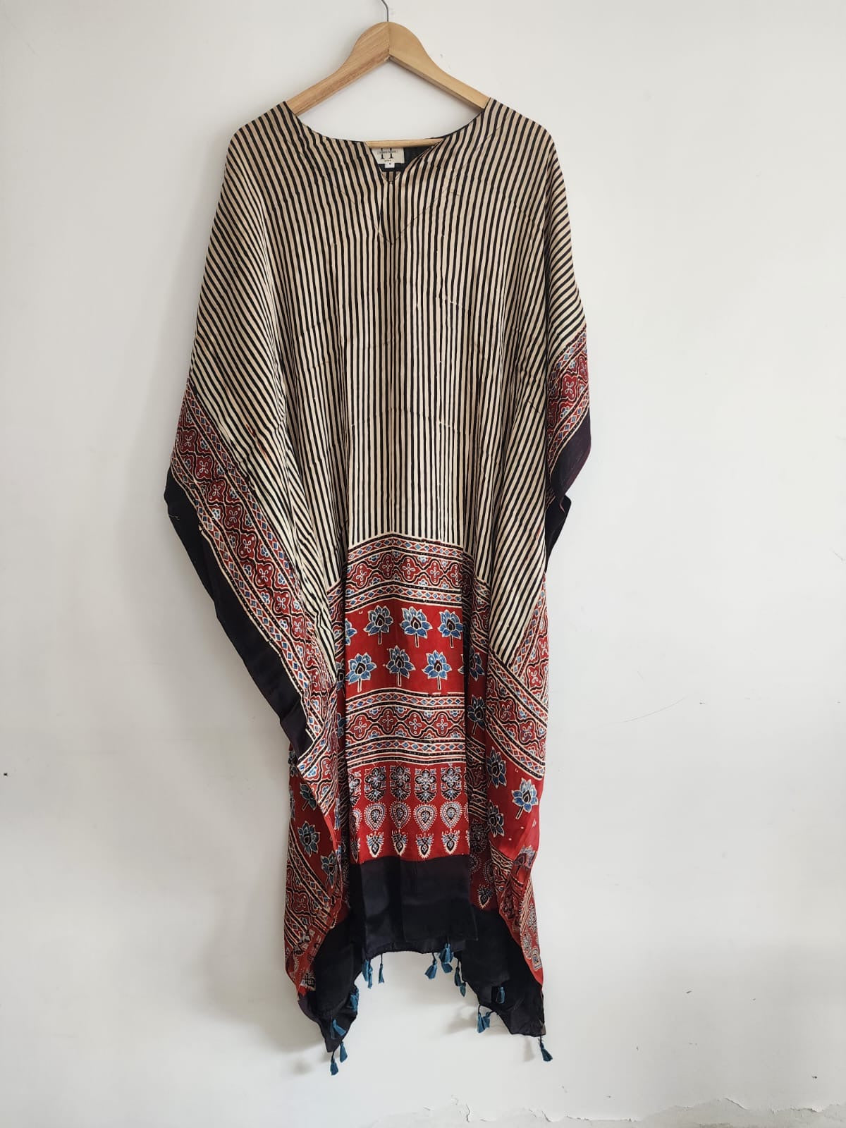 Ajrakh Kaftan in modal silk