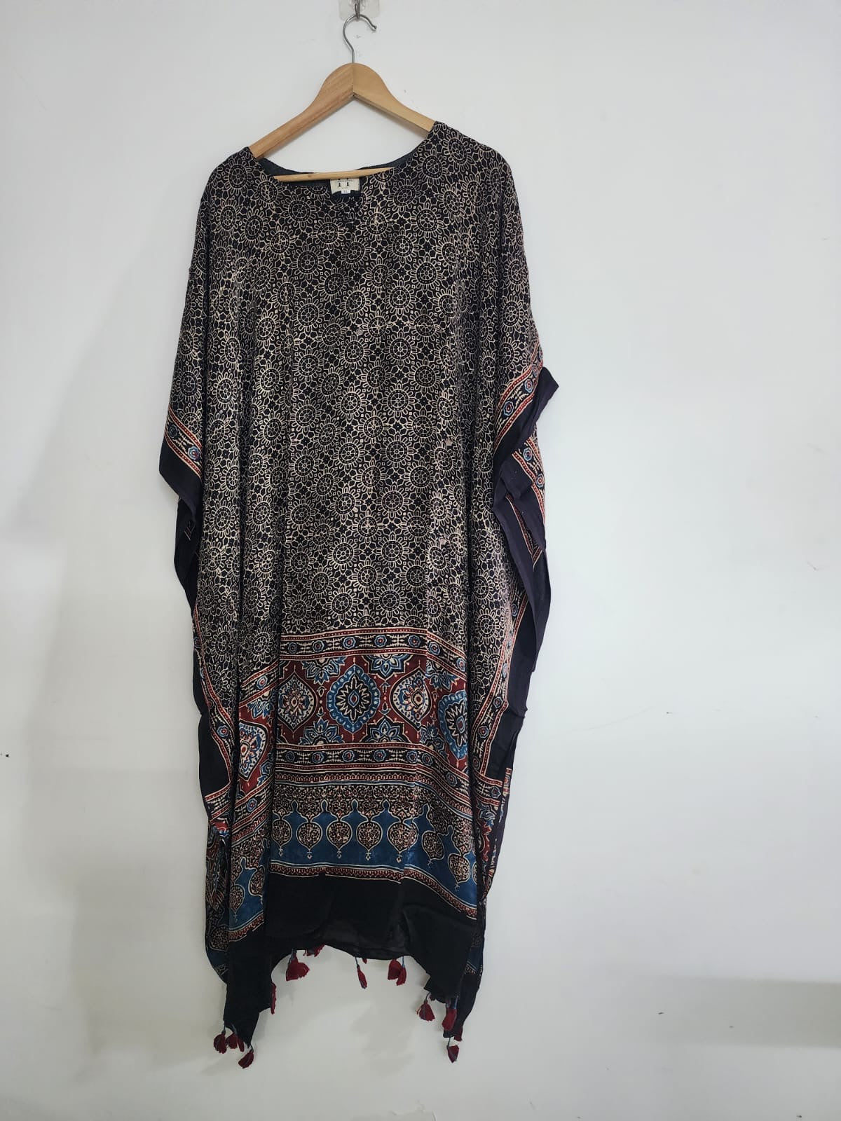 Ajrakh Kaftan in modal silk