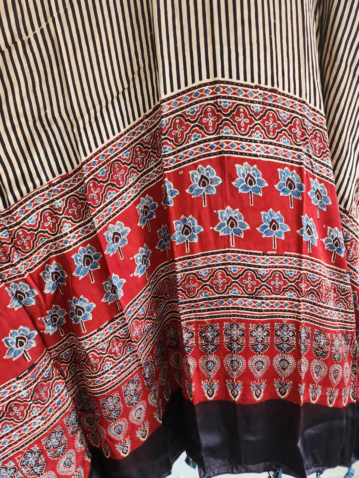 Ajrakh Kaftan in modal silk