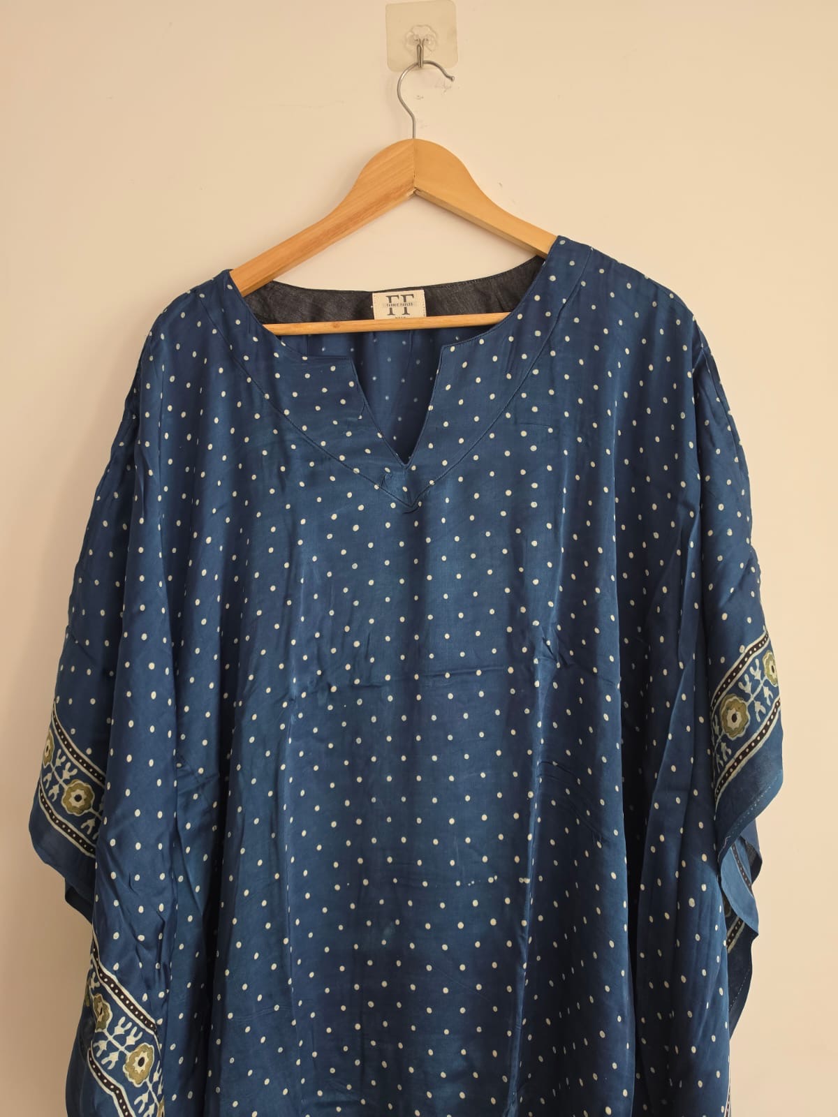 Ajrakh Kaftan in modal silk