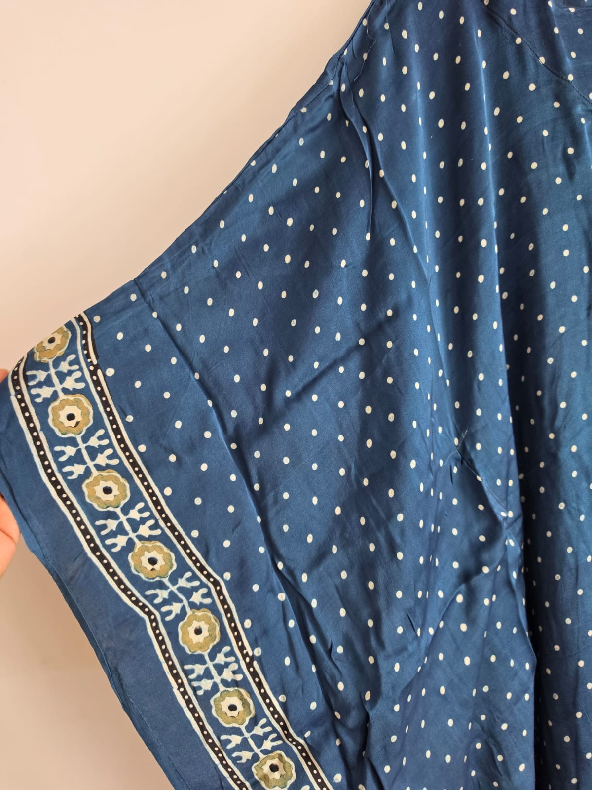 Ajrakh Kaftan in modal silk