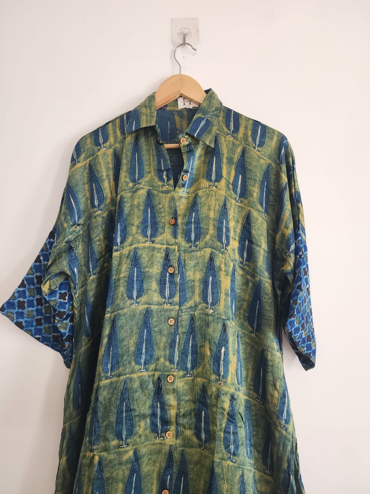 Ajrakh shirt dress