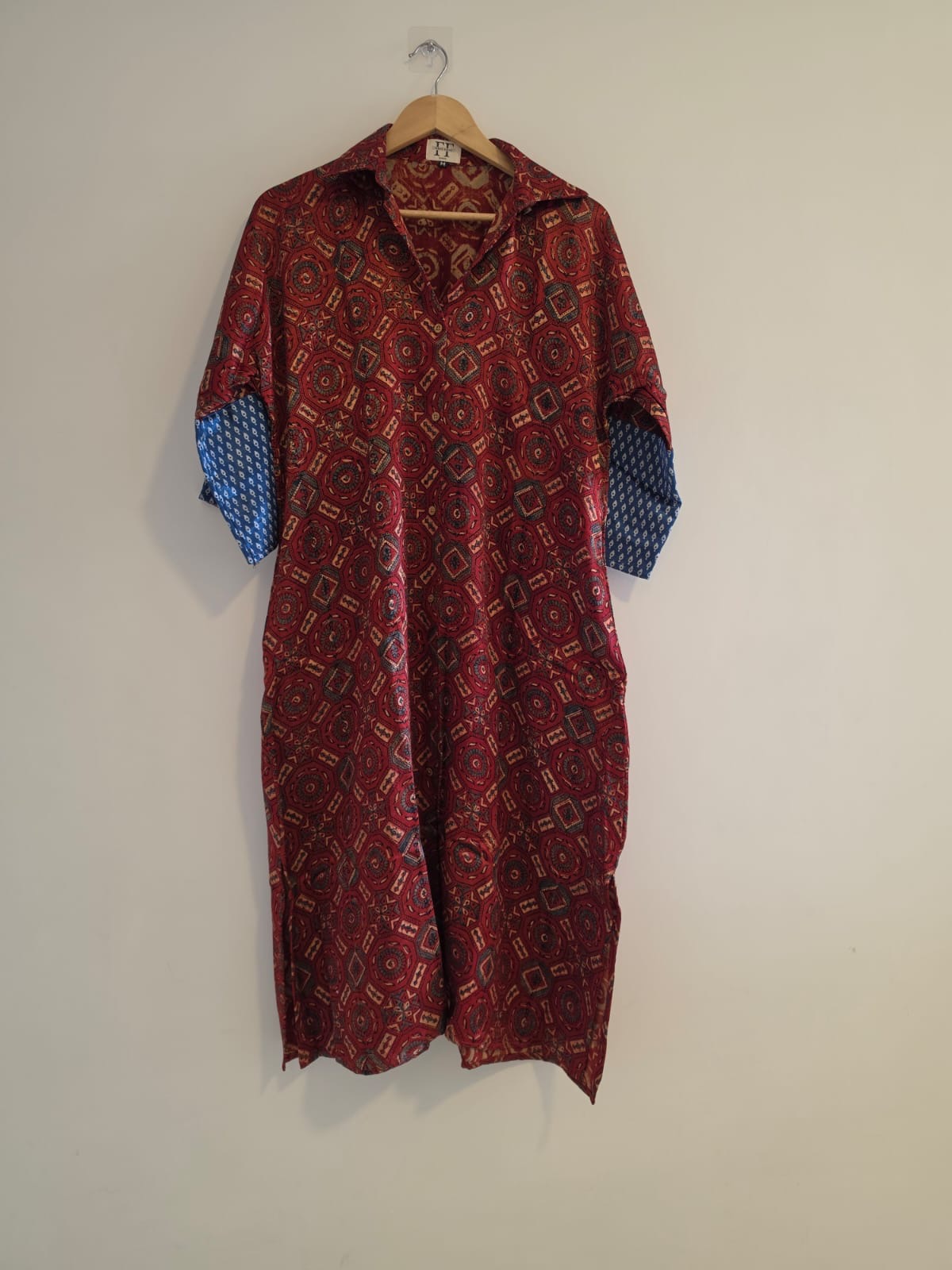 Ajrakh shirt dress