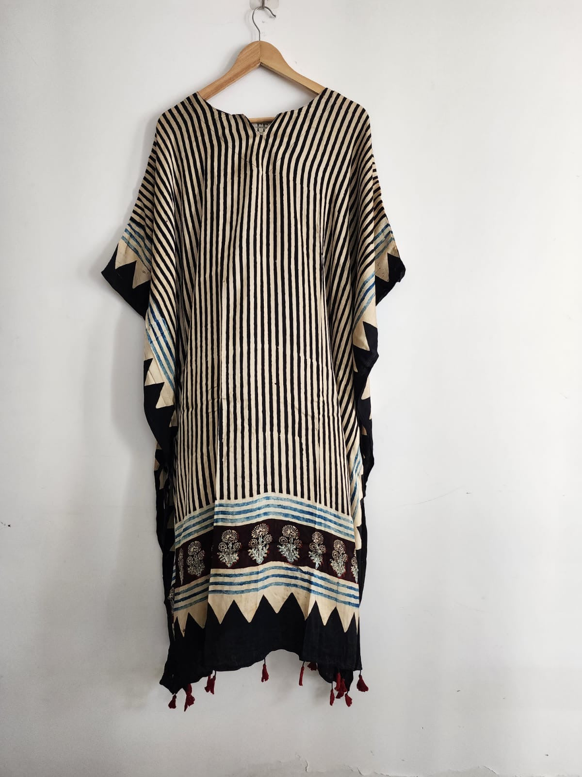 Ajrakh Kaftan in modal silk