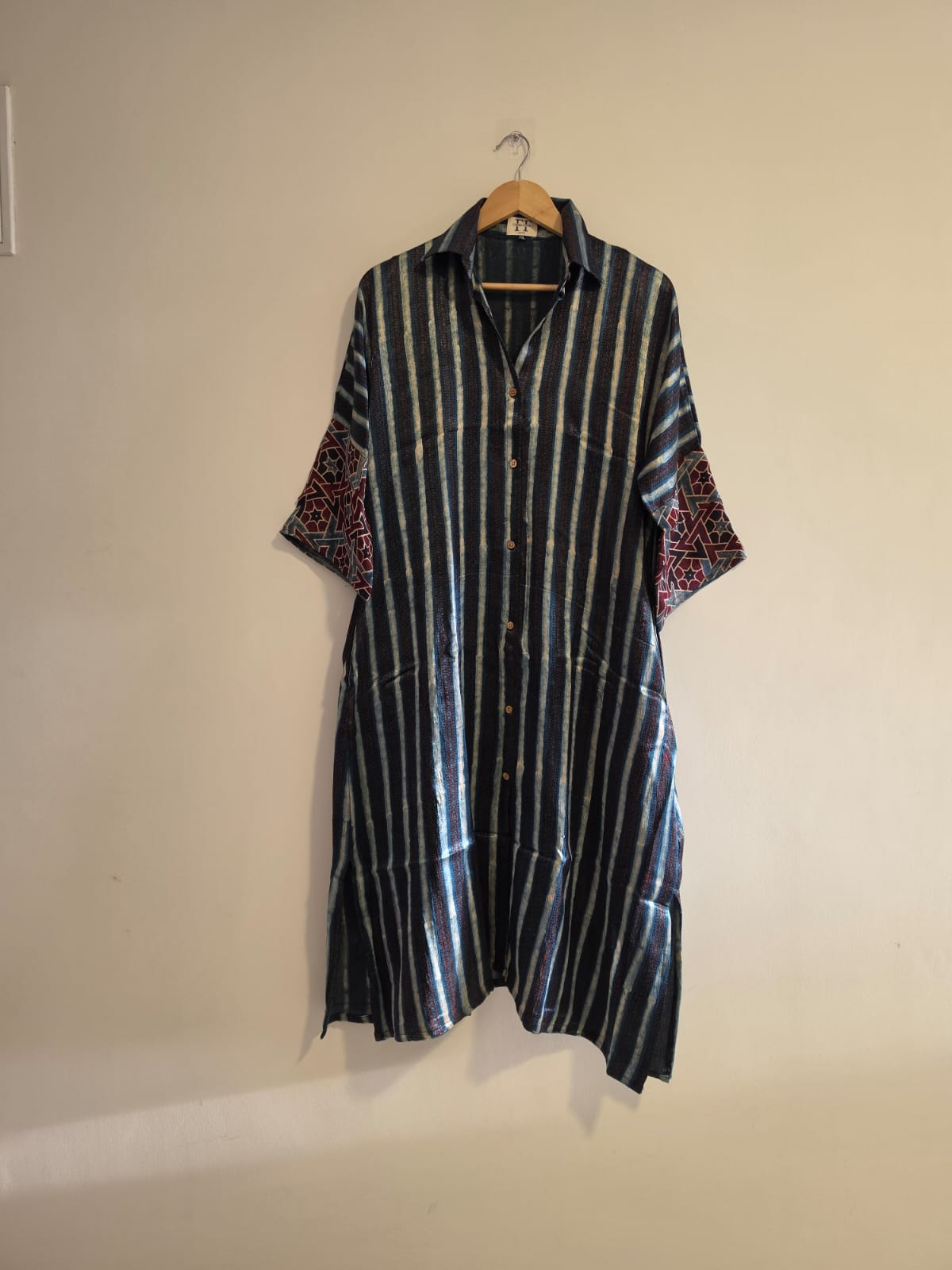 Ajrakh shirt dress