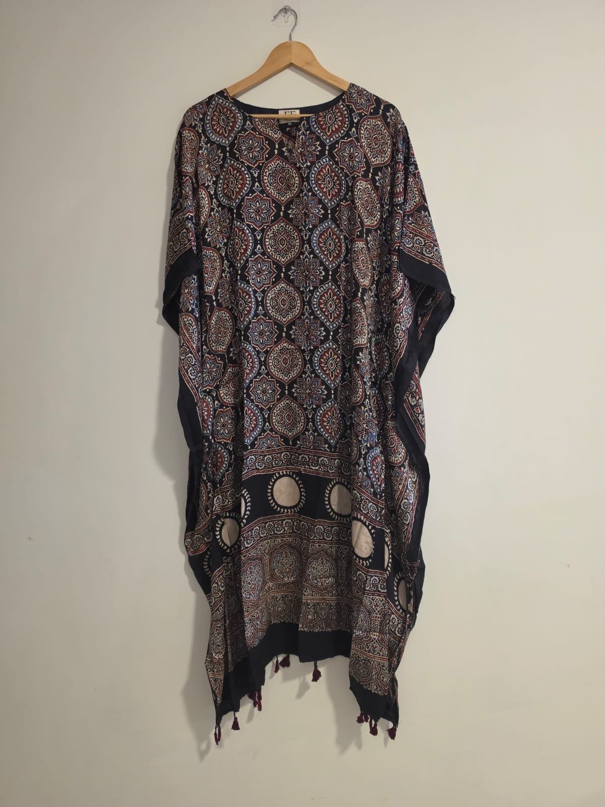 Ajrakh Kaftan in modal silk