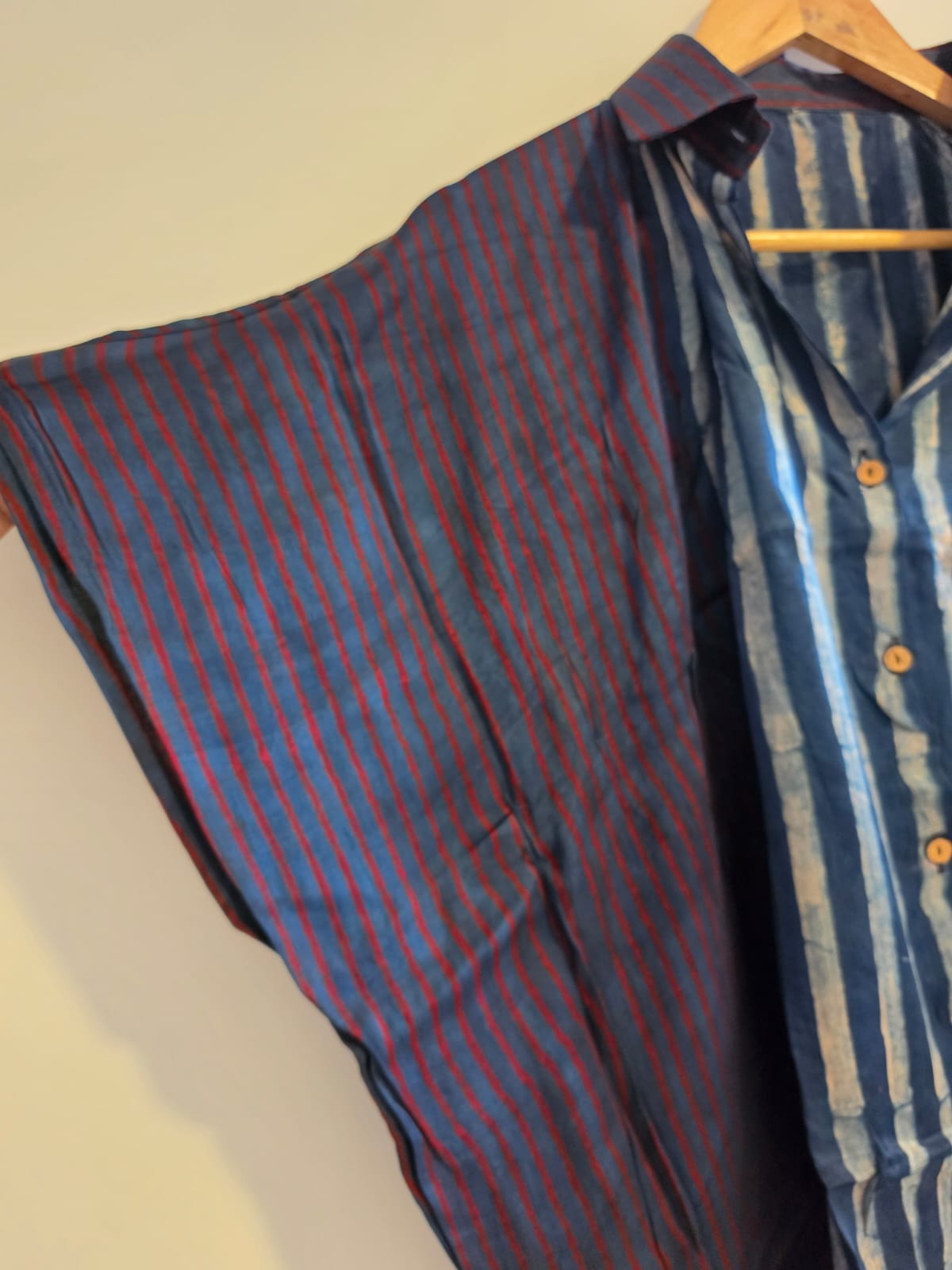 Ajrakh Kaftan shirt in modal silk