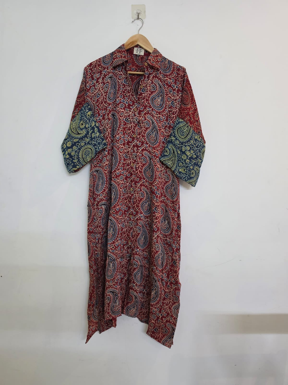 Ajrakh shirt dress