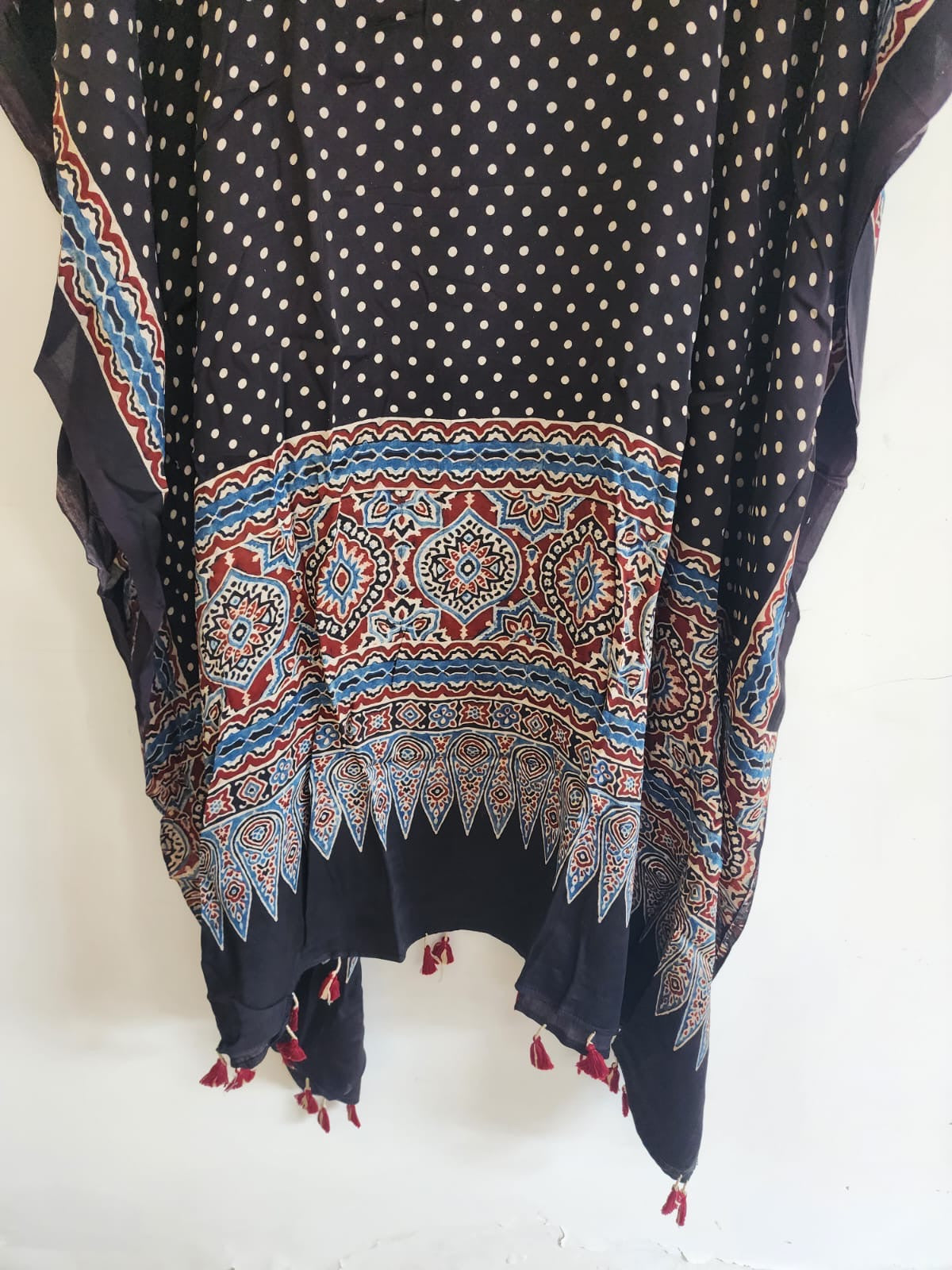 Ajrakh Kaftan in modal silk