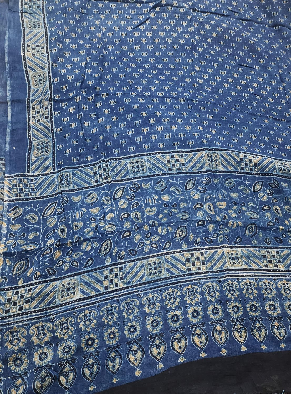 Ajrakh mul cotton dupatta