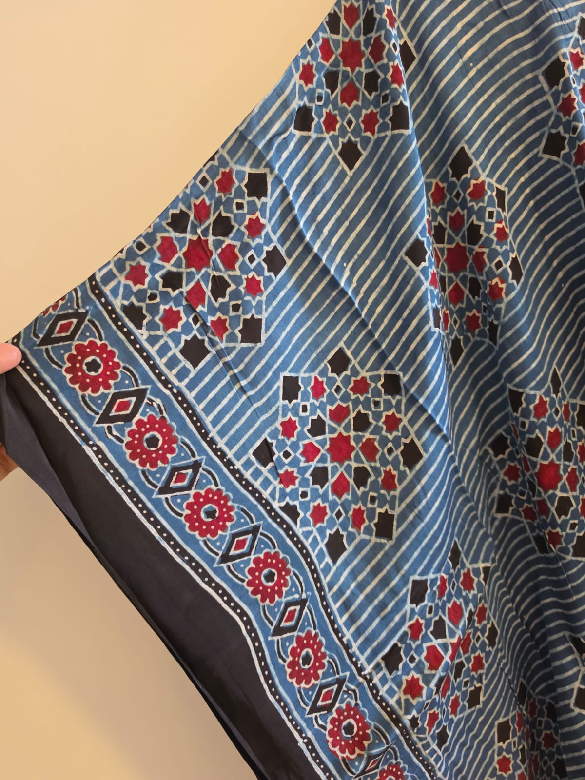 Ajrakh Kaftan in modal silk