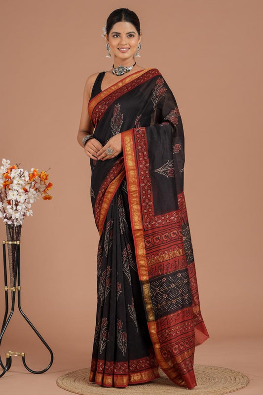 Maheshwari saree (Handblock)