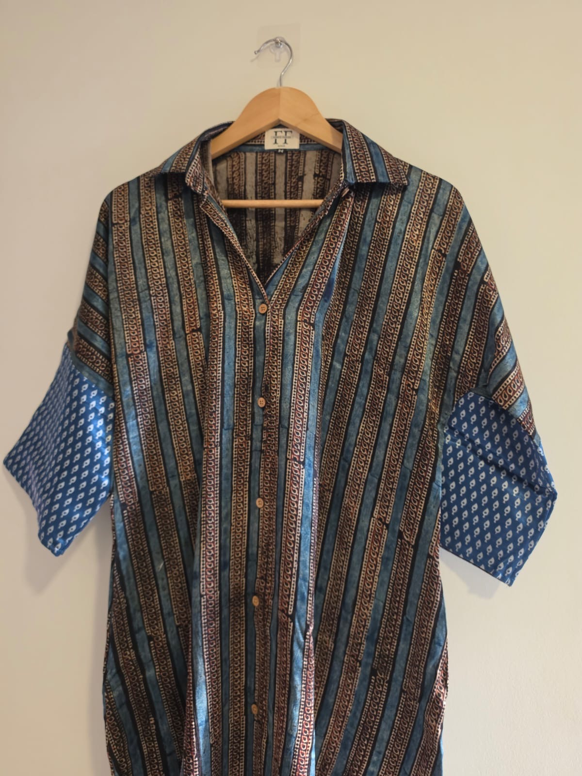 Ajrakh shirt dress