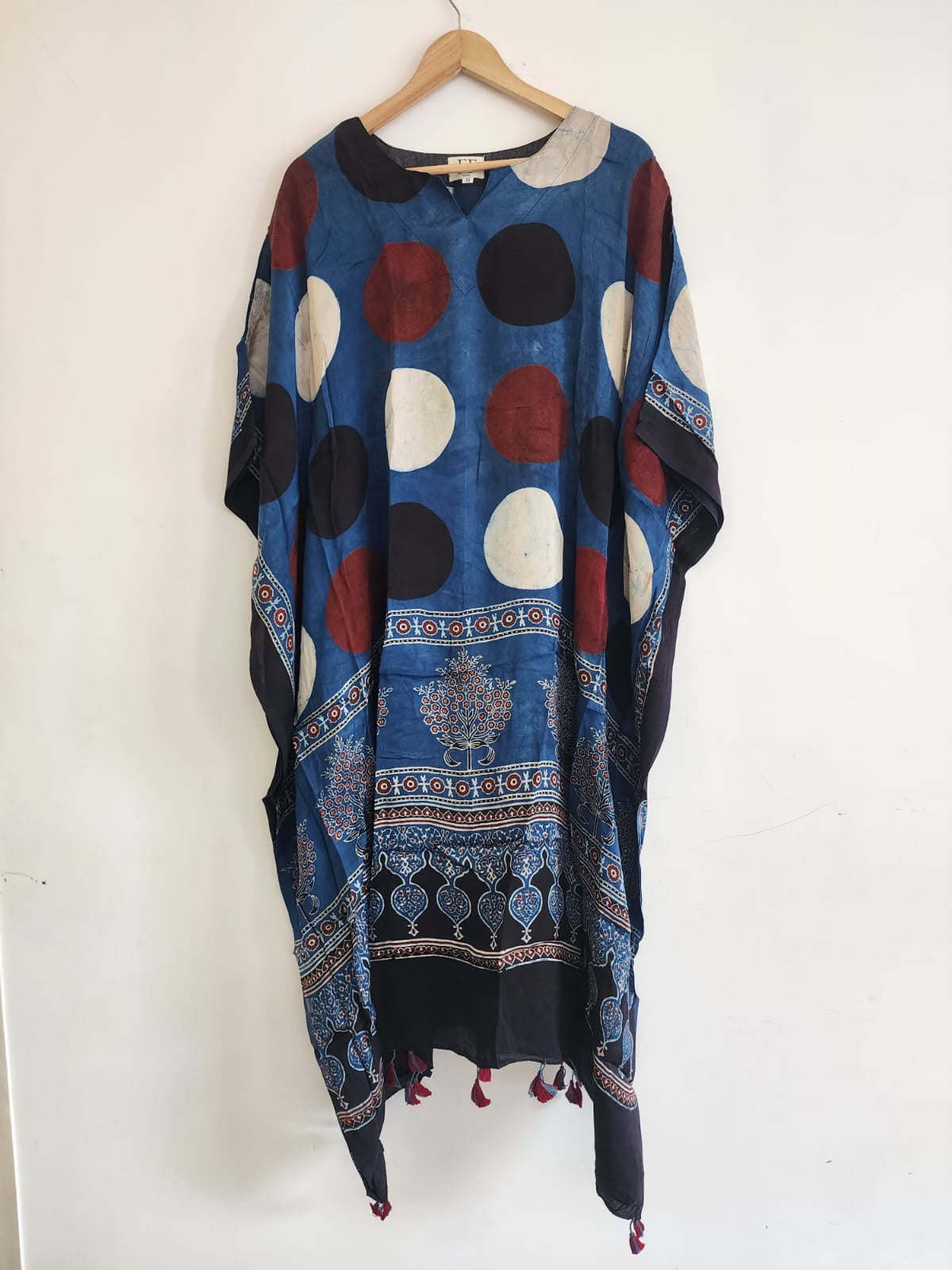 Ajrakh Kaftan in modal silk