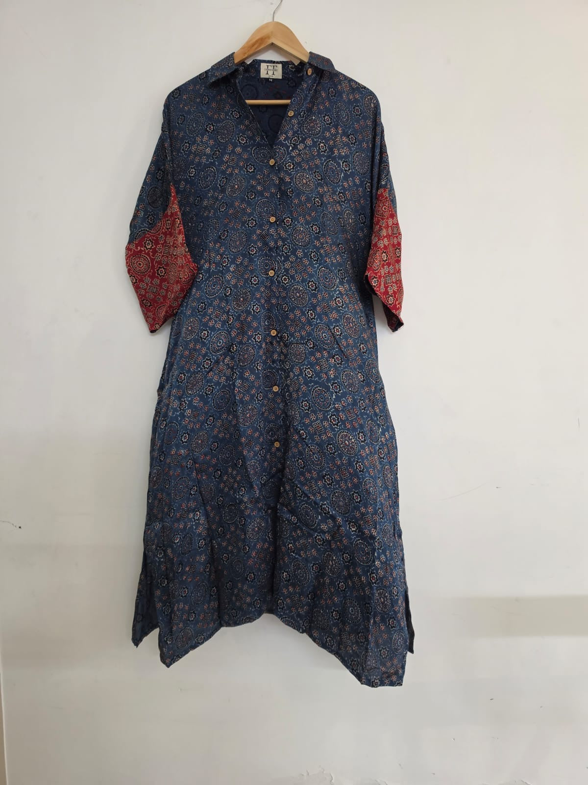 Ajrakh shirt dress