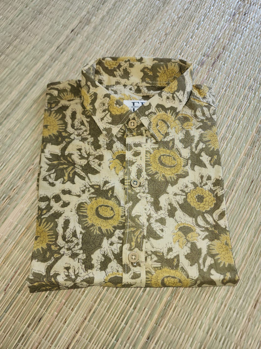 Cotton Full Sleeve Shirt (Handblock Kalamkaari collection)